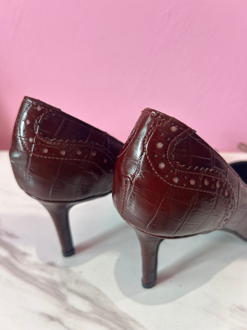 Decollete Burgundy Pelle