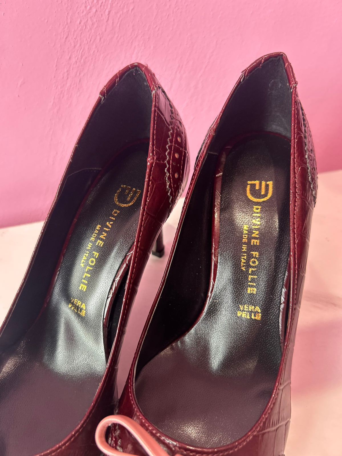 Decollete Burgundy Pelle