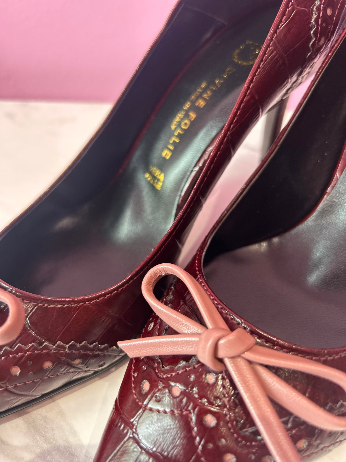 Decollete Burgundy Pelle