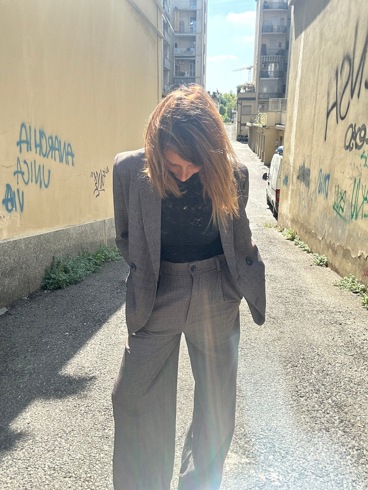Pantalone Marrone Principe di Galles