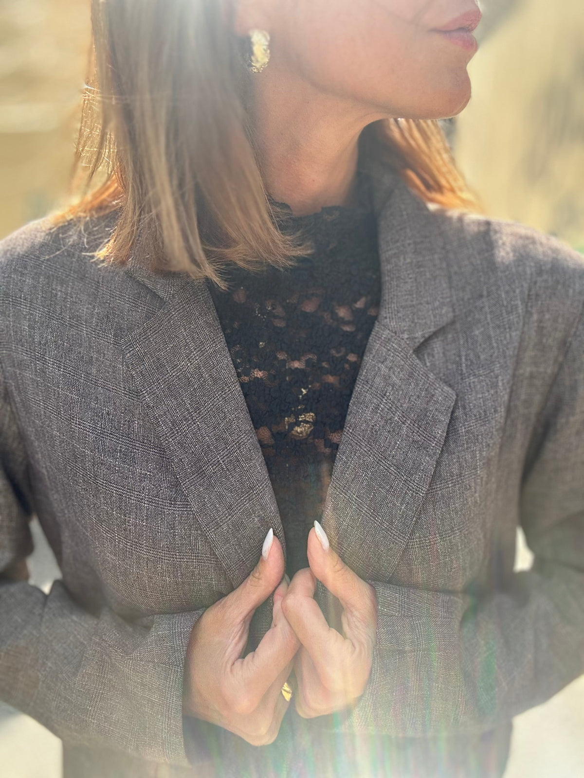 Blazer Marrone Principe di Galles