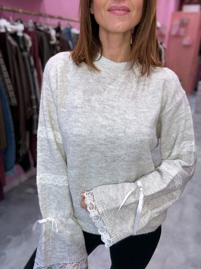 Maglia Grigio Perla Laccetti