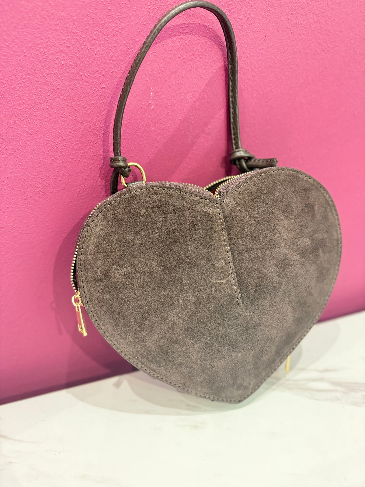 Borsa Cuore Camoscio Cioccolato JUDIVA