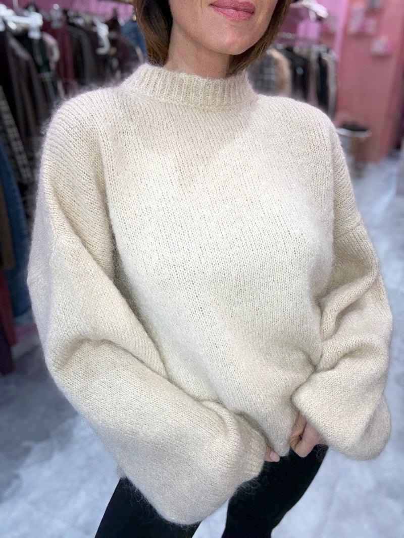 Maglia Mohair Caffè Latte