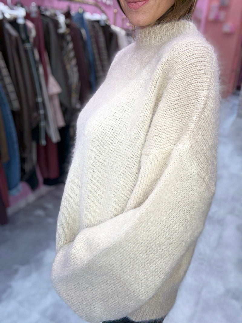 Maglia Mohair Caffè Latte