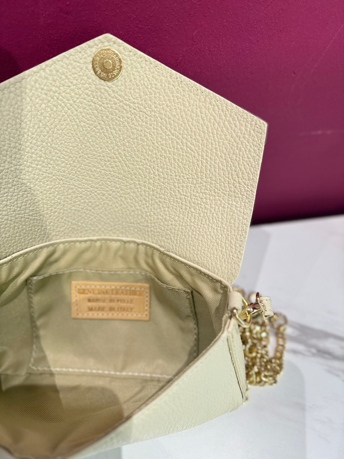 Borsa Baguette Pelle Giallo Pulcino JUDIVA