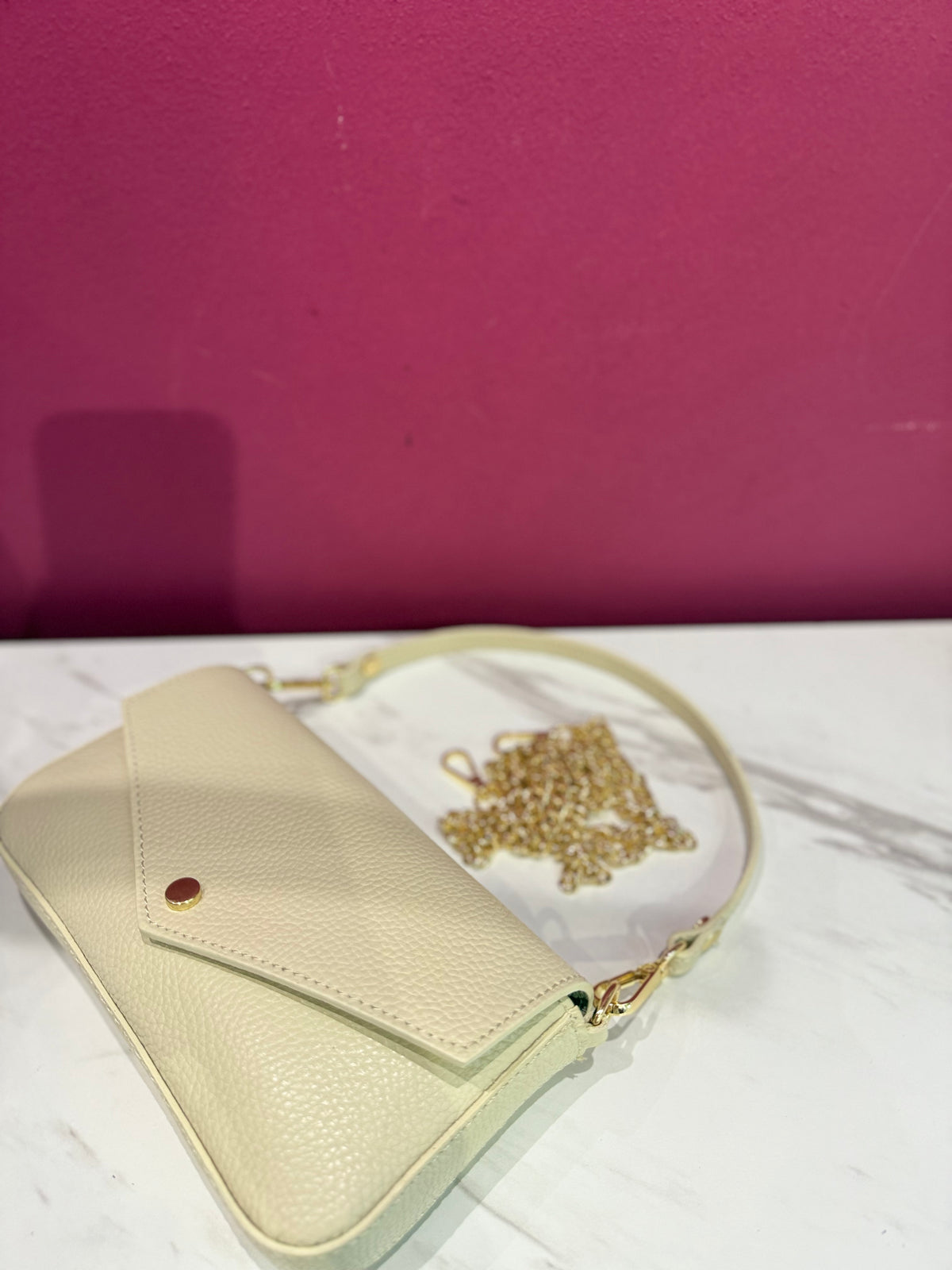 Borsa Baguette Pelle Giallo Pulcino JUDIVA