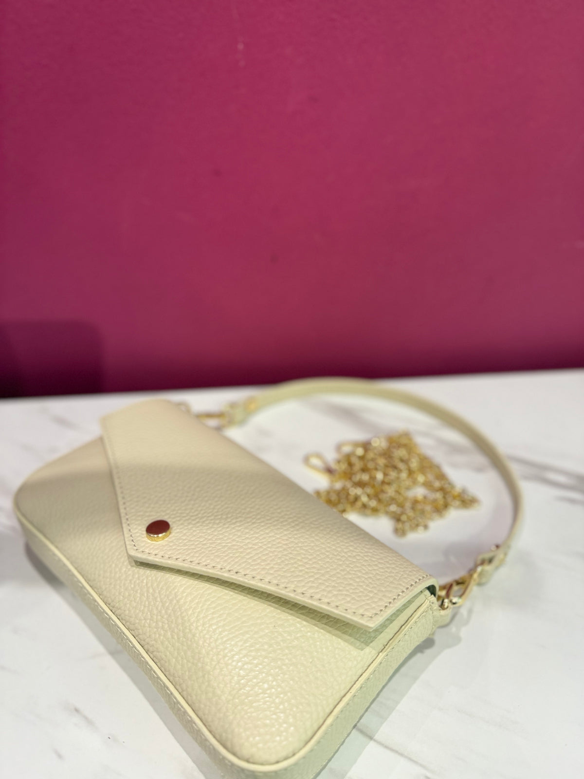 Borsa Baguette Pelle Giallo Pulcino JUDIVA