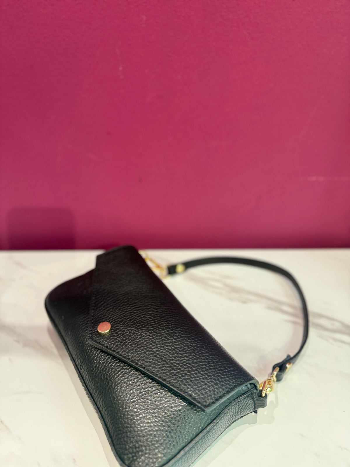 Mini Baguette Nera Pelle JUDIVA