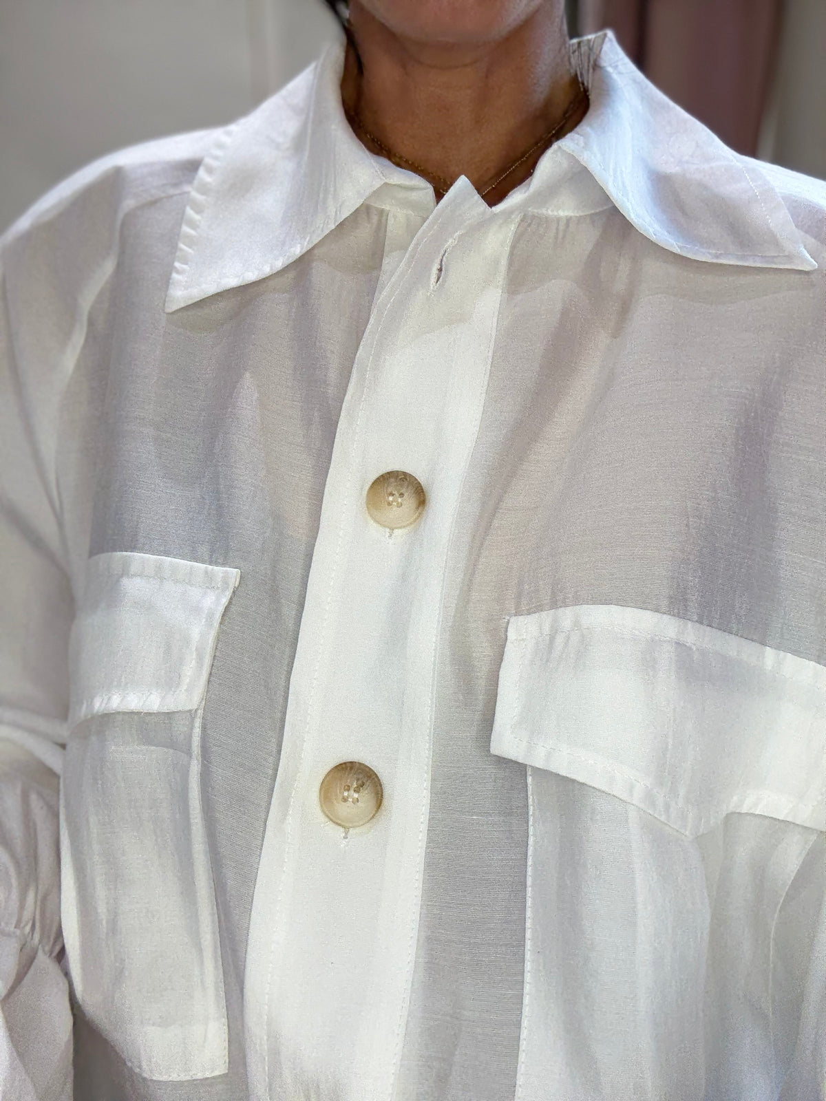 Camicia HAVEONE bianca Spalle Imbottite