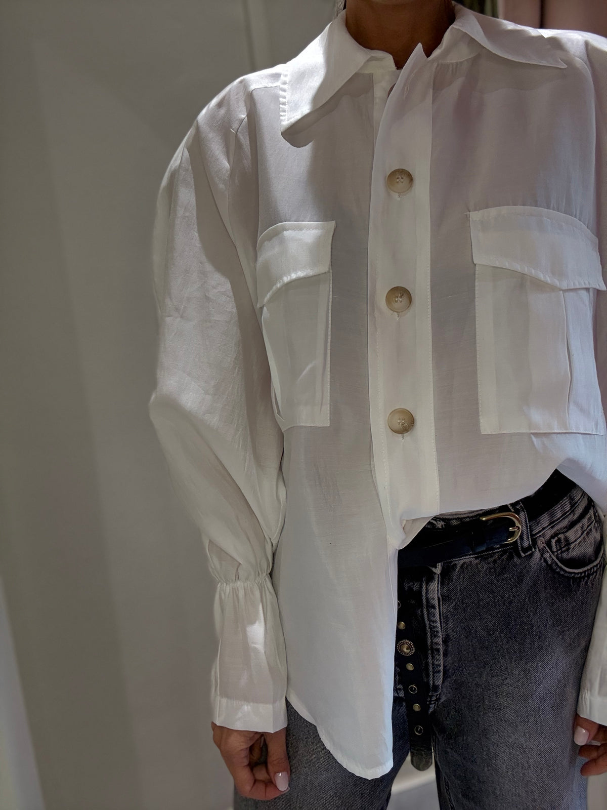 Camicia HAVEONE bianca Spalle Imbottite