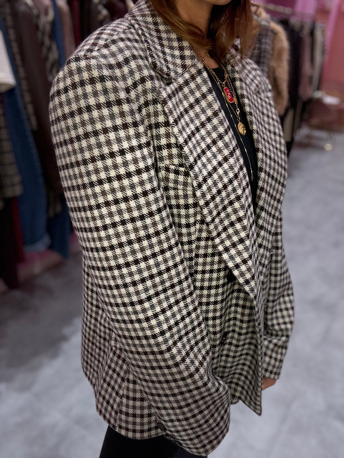 Blazer Check Moro Lana