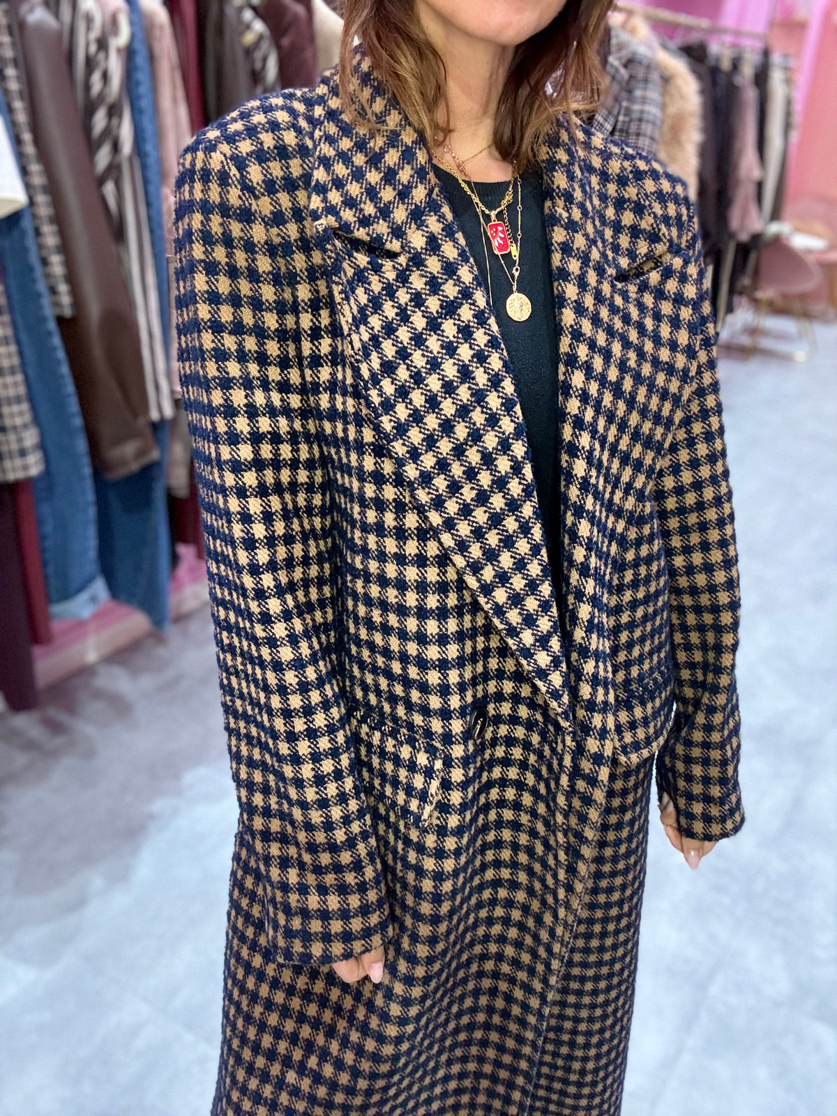 CAPPOTTO NAVY CARAMELLO