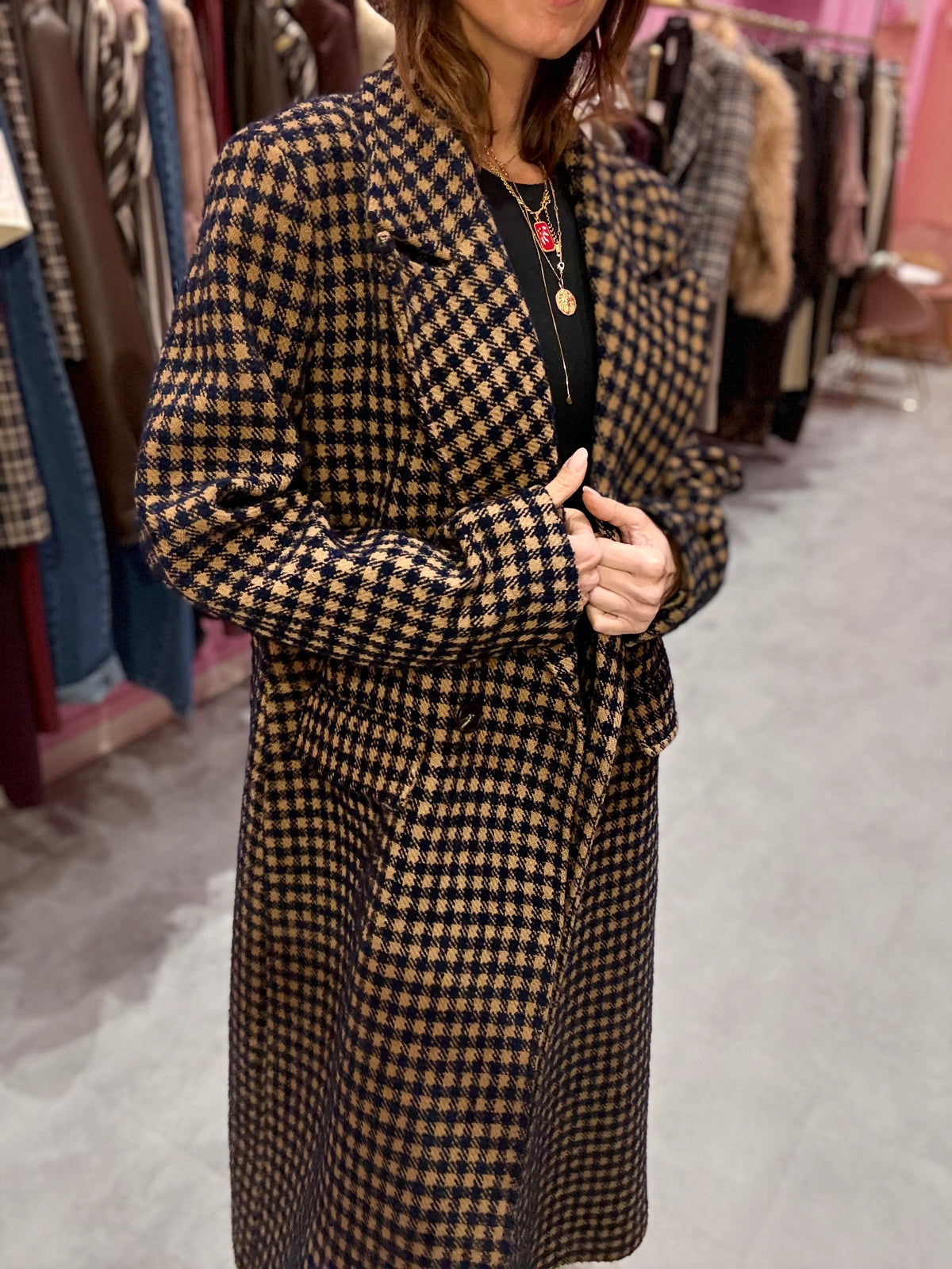 CAPPOTTO NAVY CARAMELLO