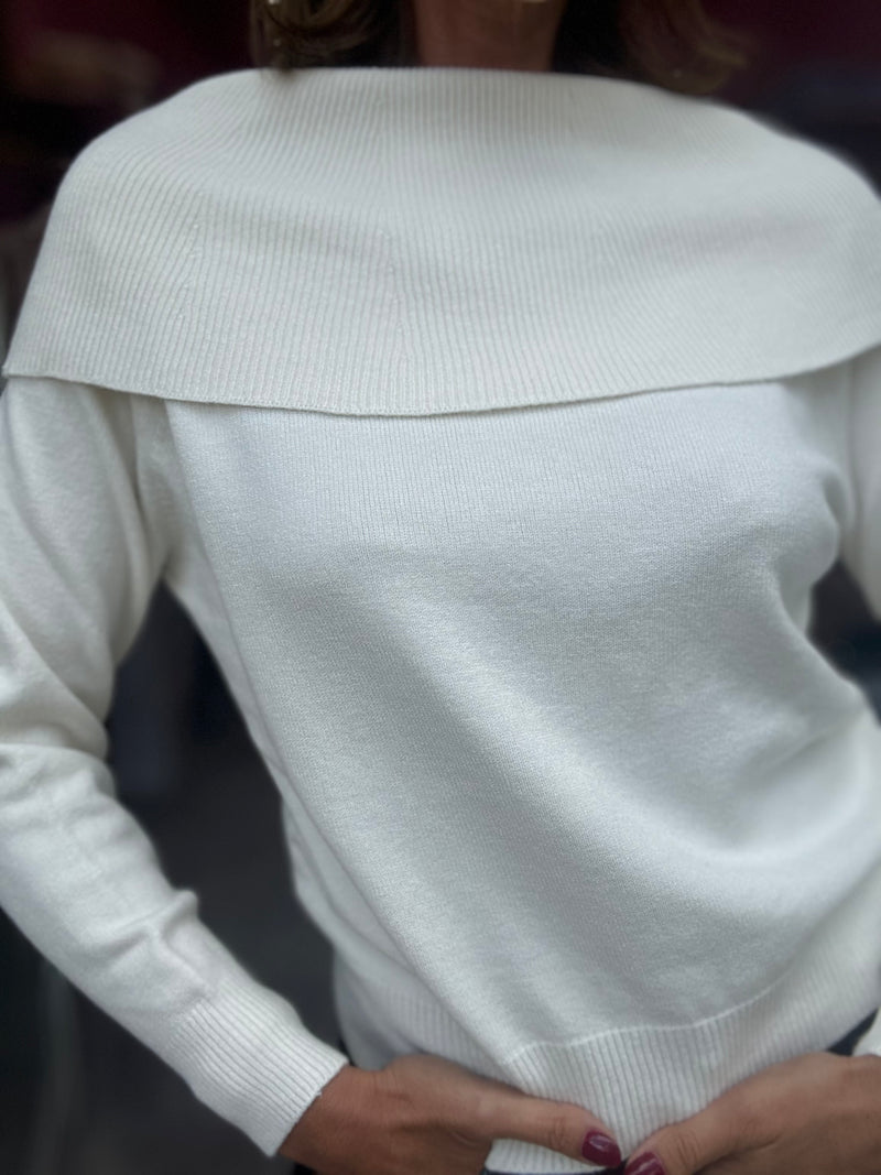 Maglia Collo Barca Bianca