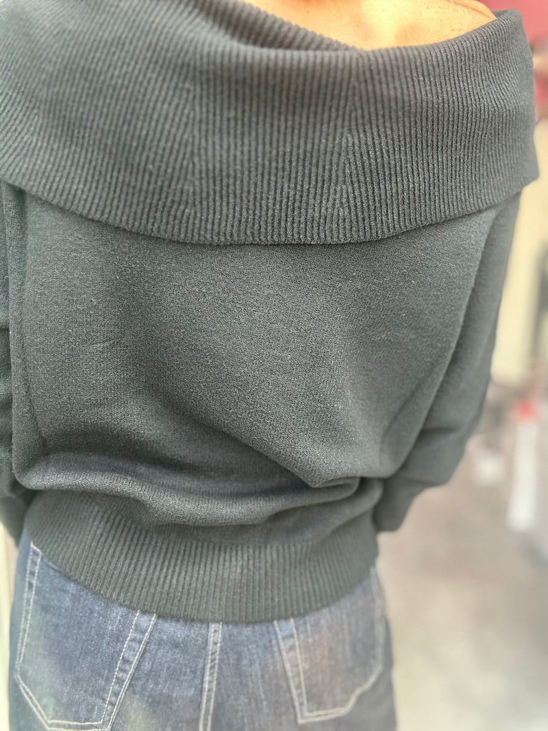 Maglia Collo Barca Nera