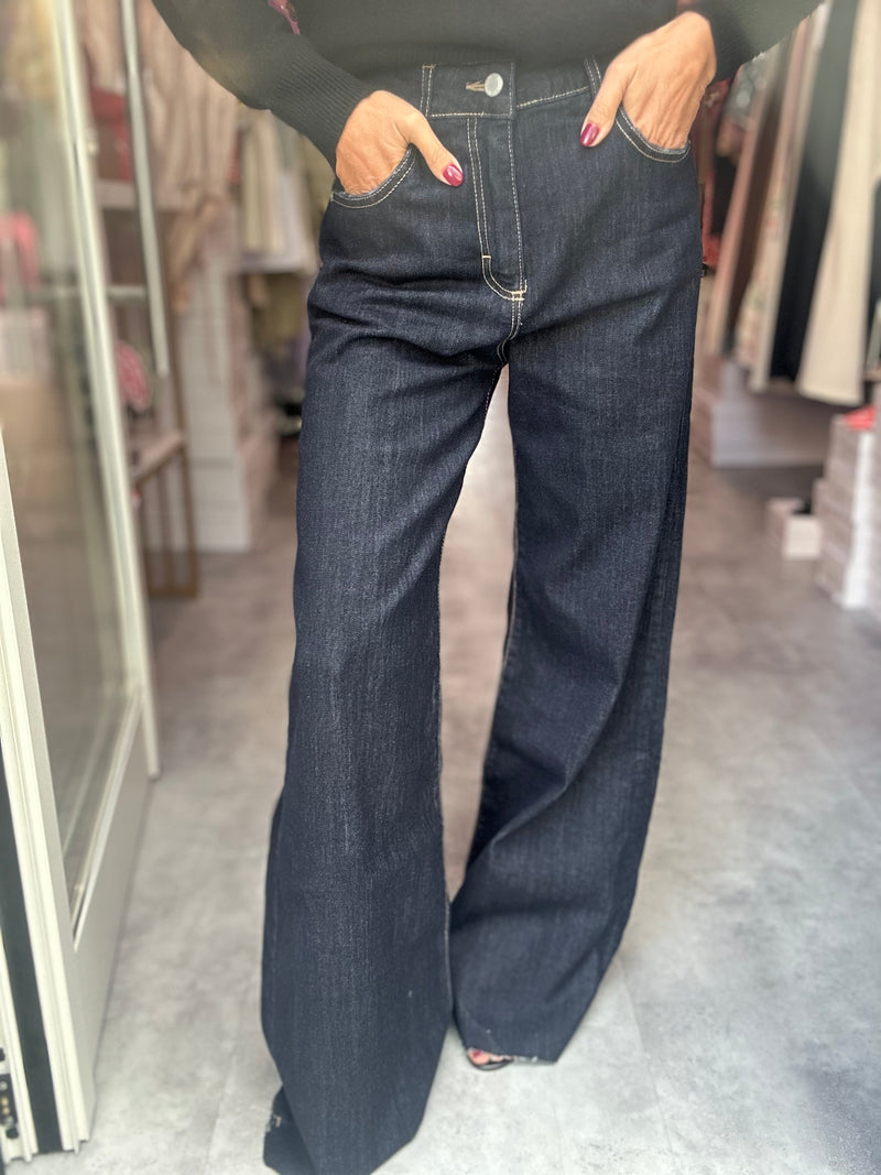 Costy Dany Jeans Palazzo Blu