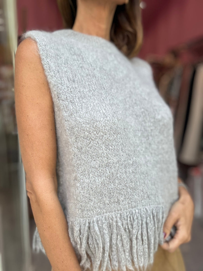 Gilet Lana Mohair Grigio