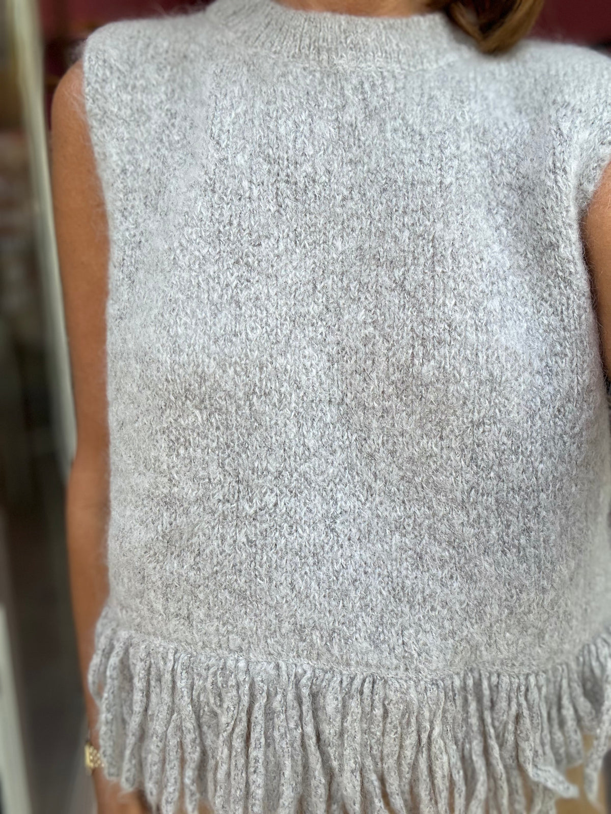 Gilet Lana Mohair Grigio