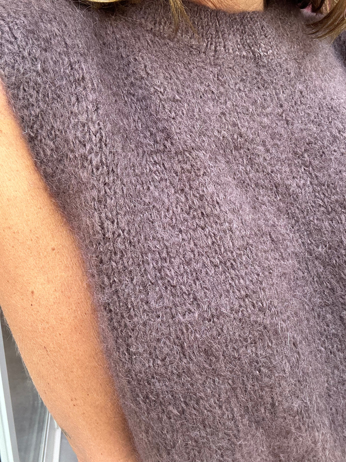 Gilet Lana Mohair Marrone