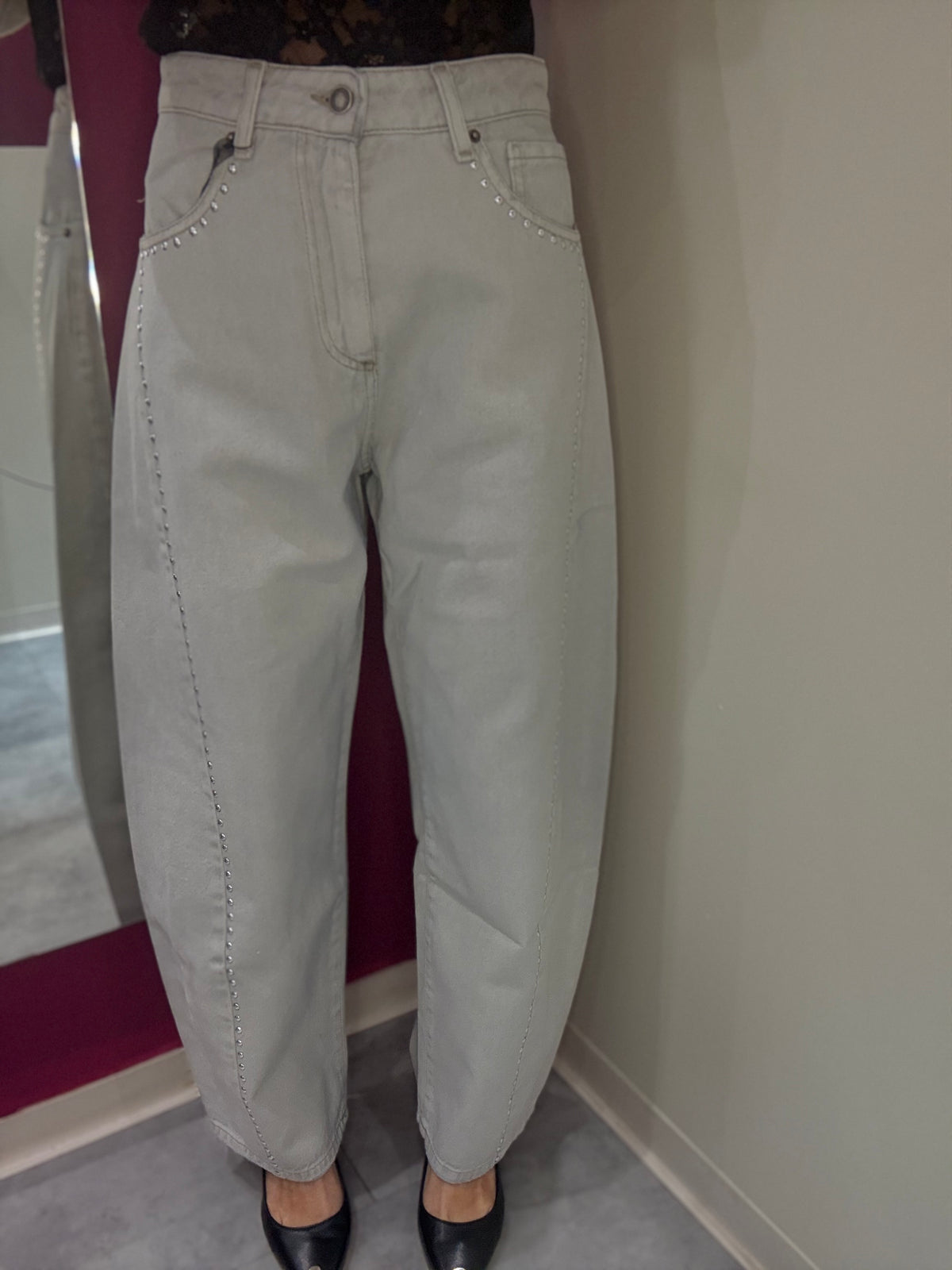 ASIA Jeans Baggy borchie Pinker Couture