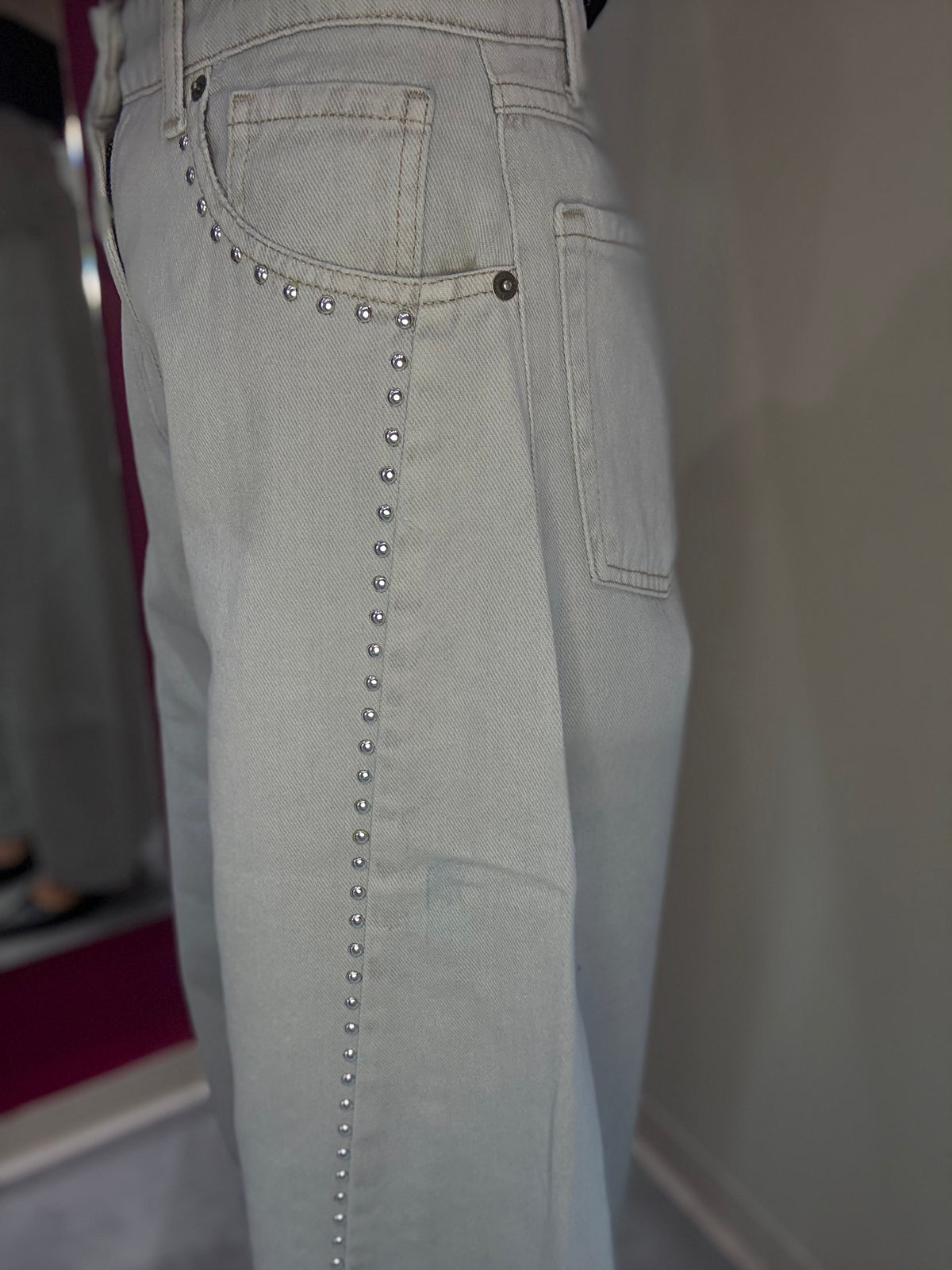 ASIA Jeans Baggy borchie Pinker Couture