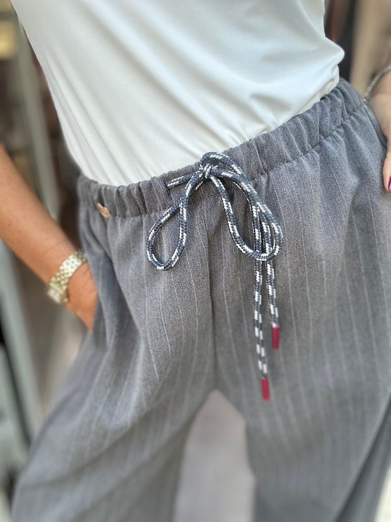 Pantalone Gessato Grigio