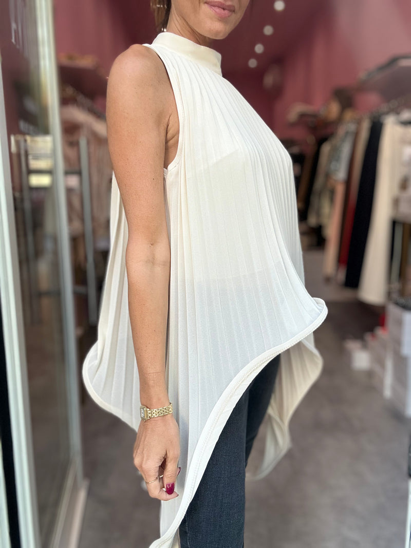 Blusa Pieghe Gesso