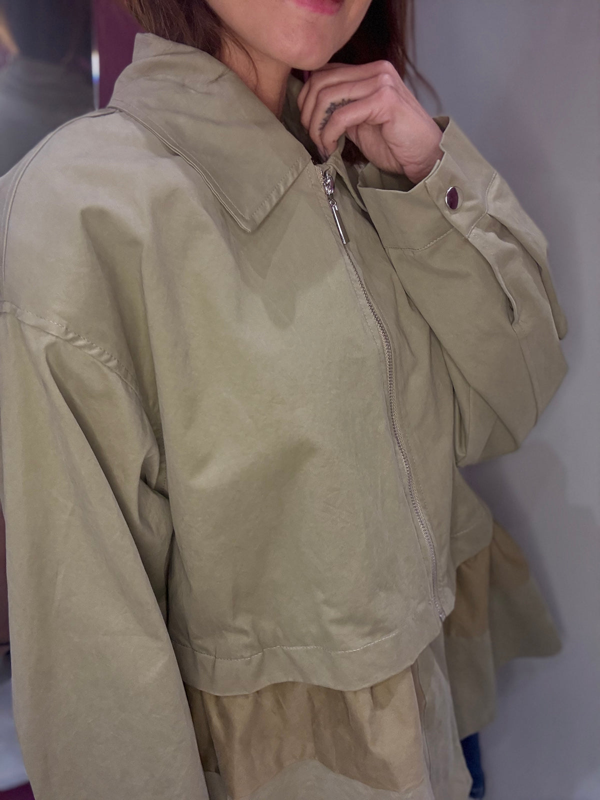 TENSIONE IN TRENCH SALVIA / BRUCIATO