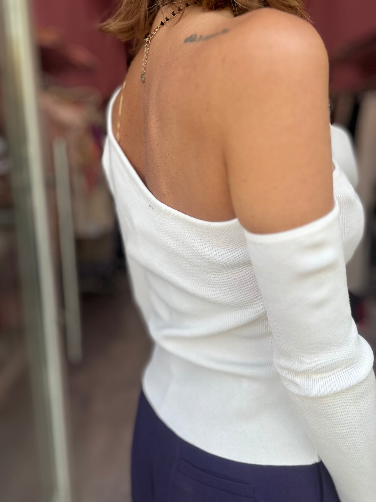 Maglia Bianca Fiore