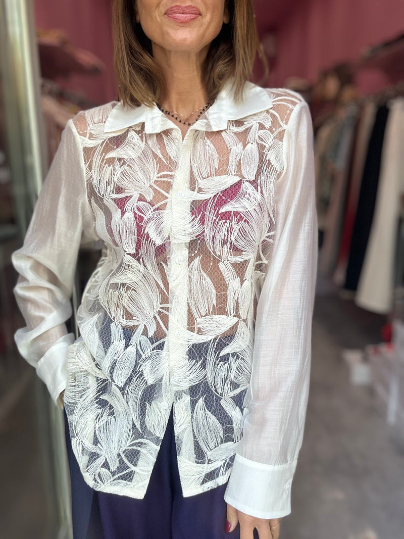 Camicia Fiori Pizzo
