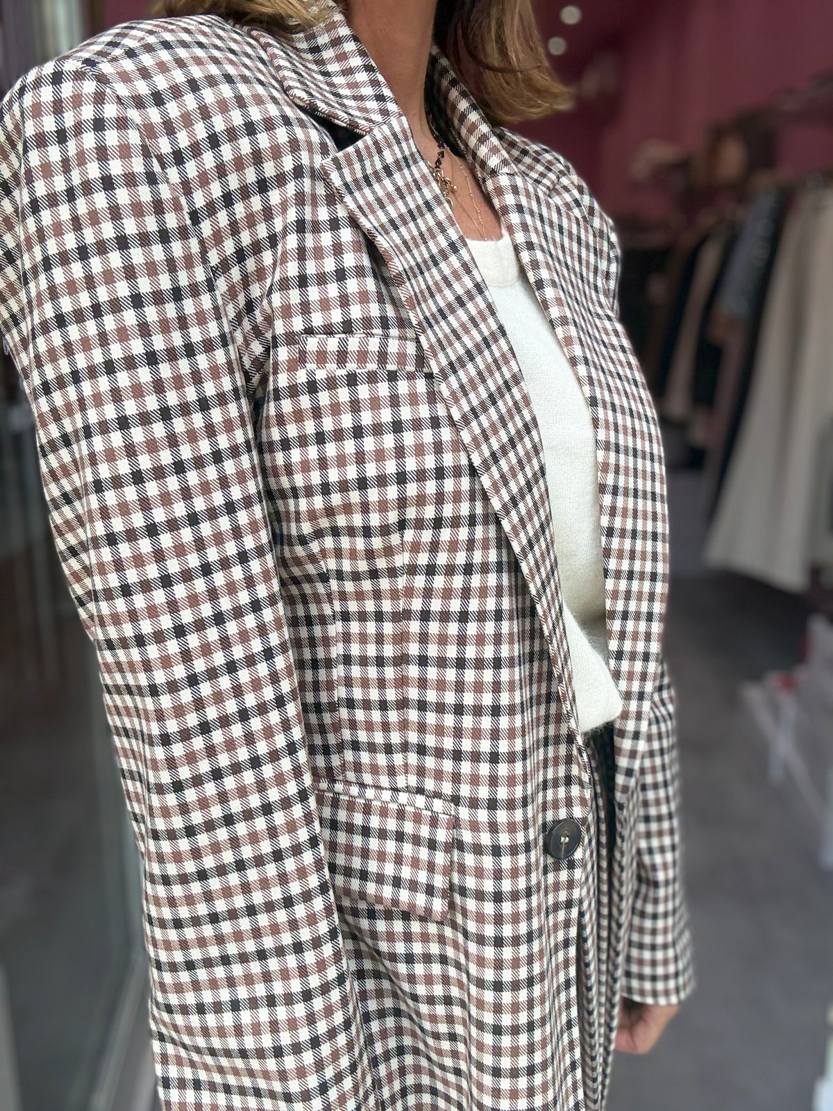 Blazer Quadretti Cioccolato