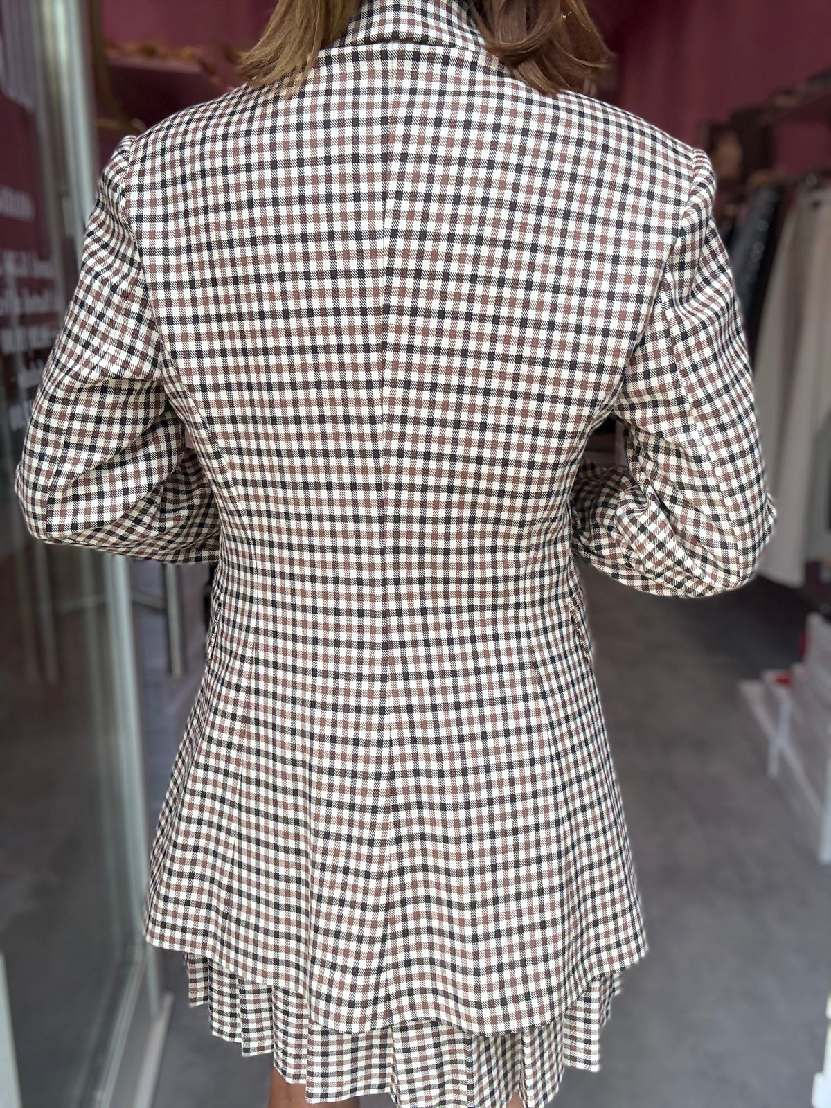 Blazer Quadretti Cioccolato