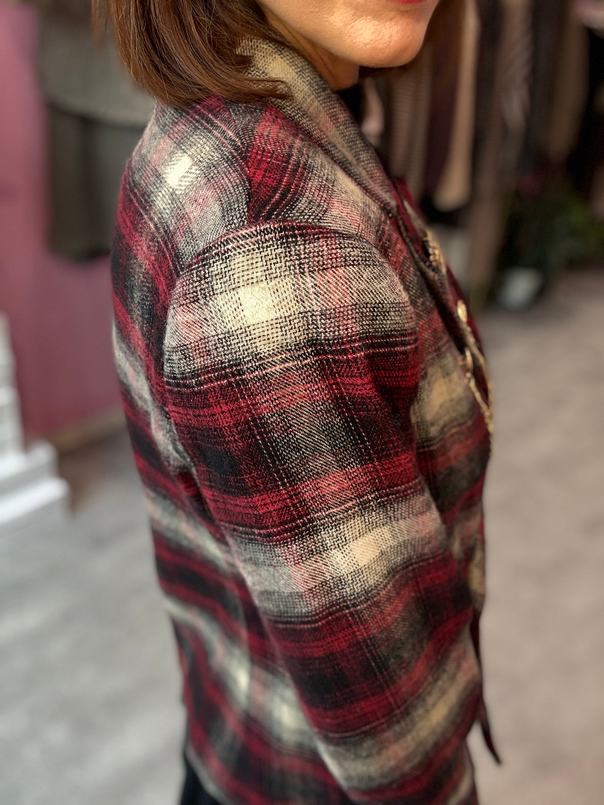 Blazer Tartan Rosso