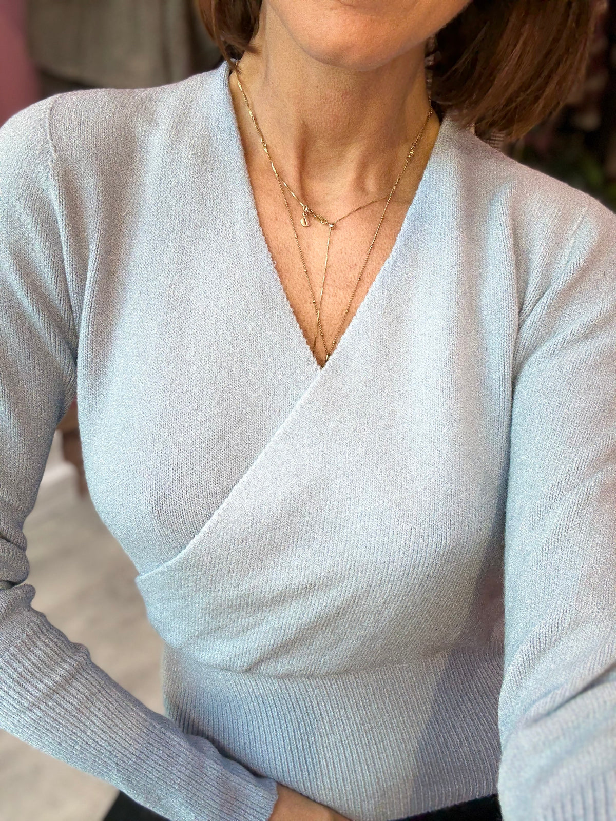 Maglia Incrocio Azzurra