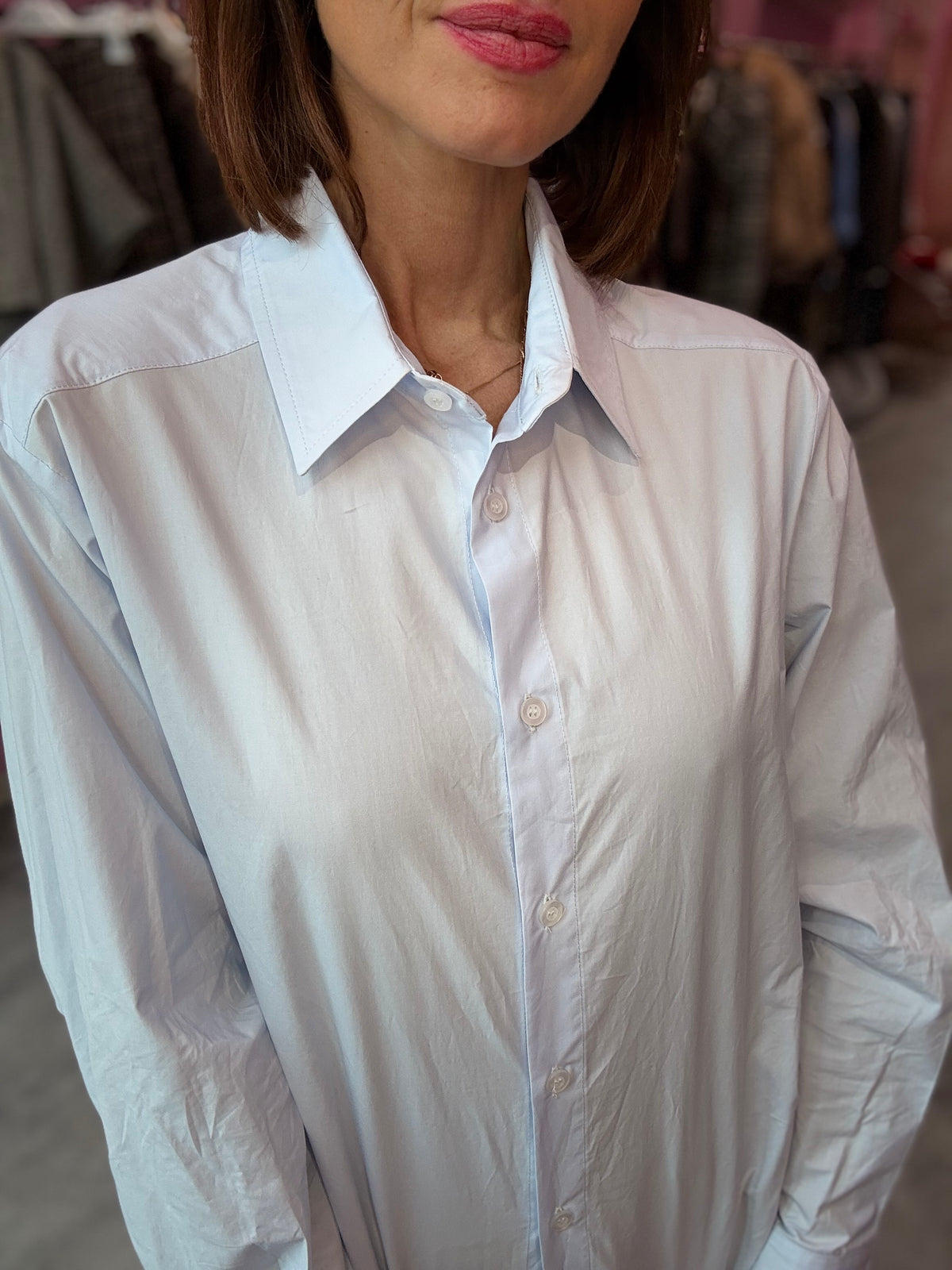 Camicia Cotone Azzurra