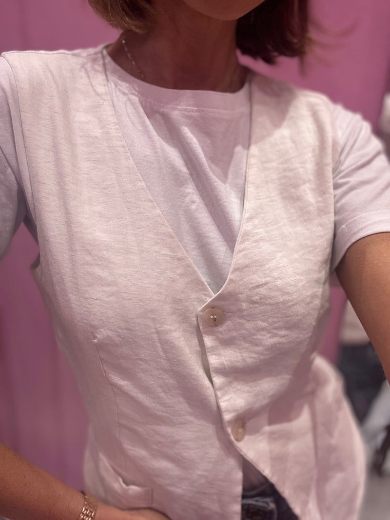 Gilet Bianco Marmo