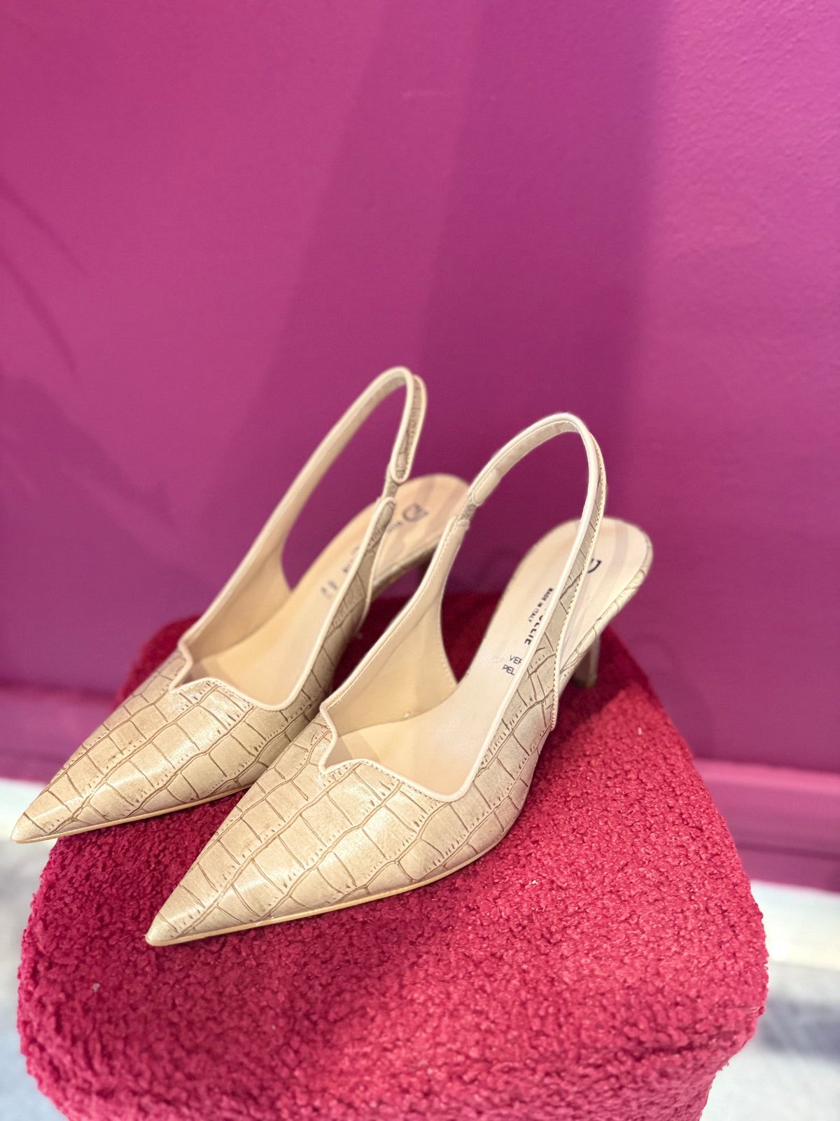 Slingback Stampa Cocco Beige DIVINE FOLLIE