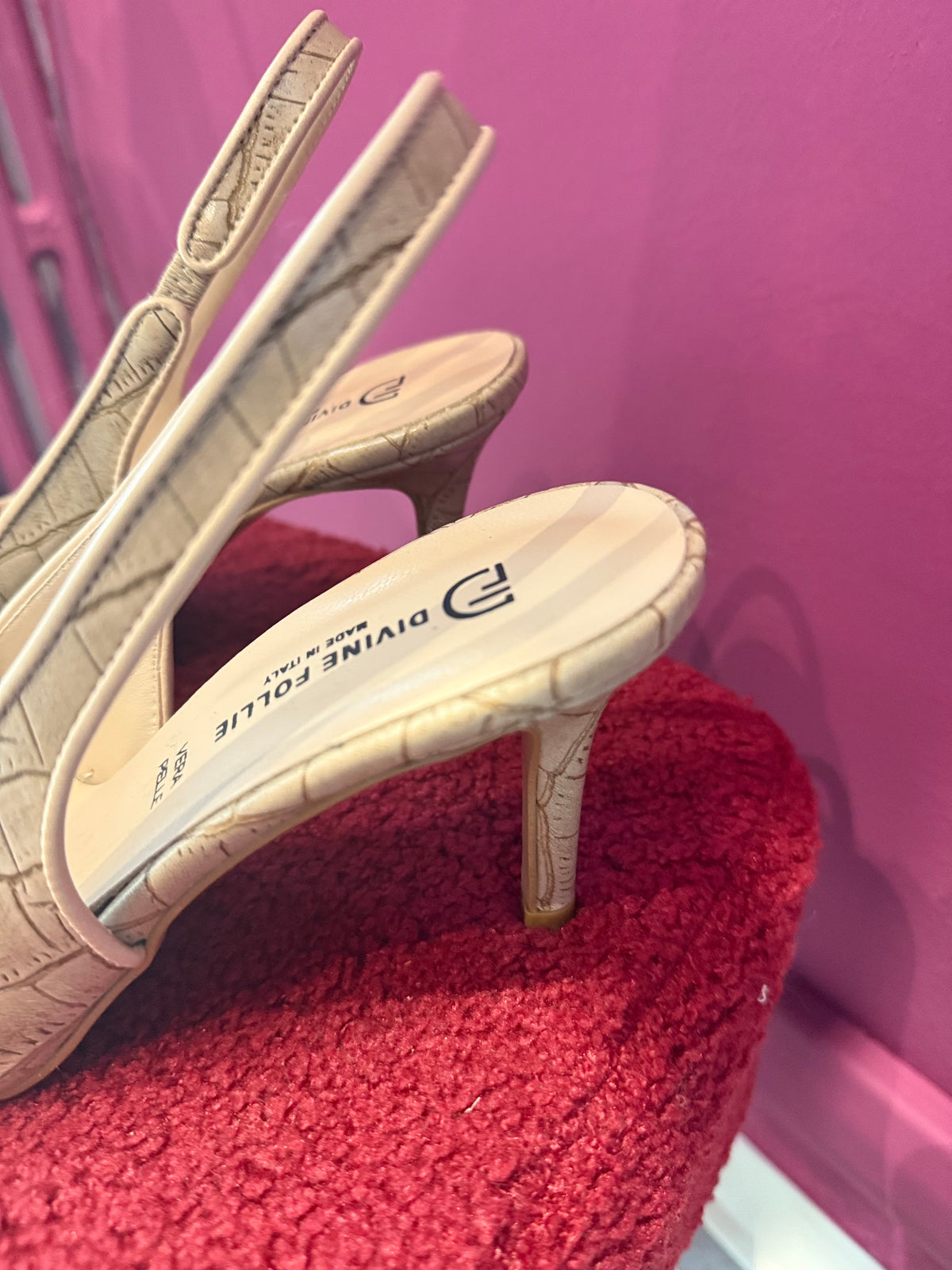 Slingback Stampa Cocco Beige DIVINE FOLLIE