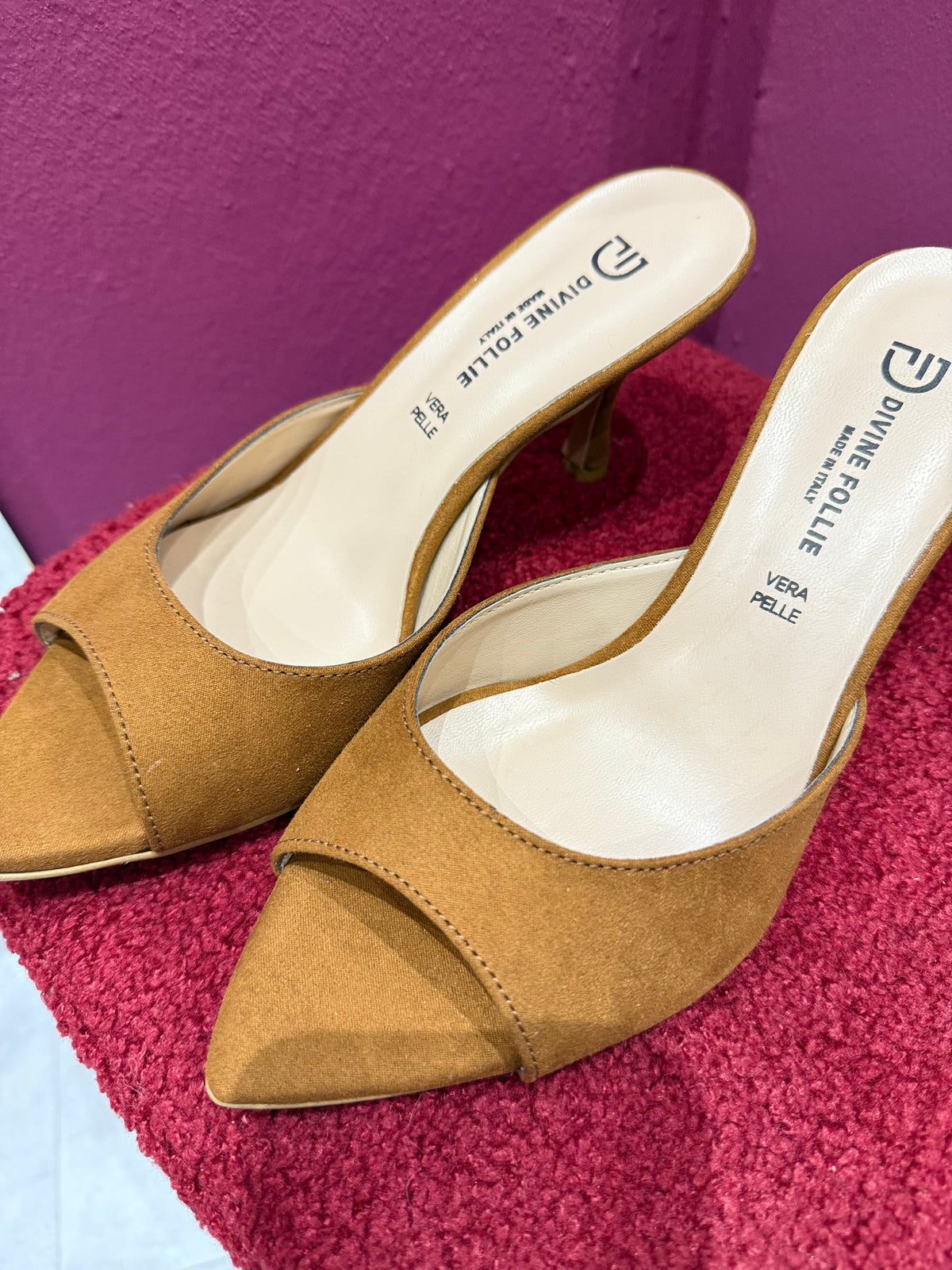 Mule Marrone Camoscio DIVINE FOLLIE