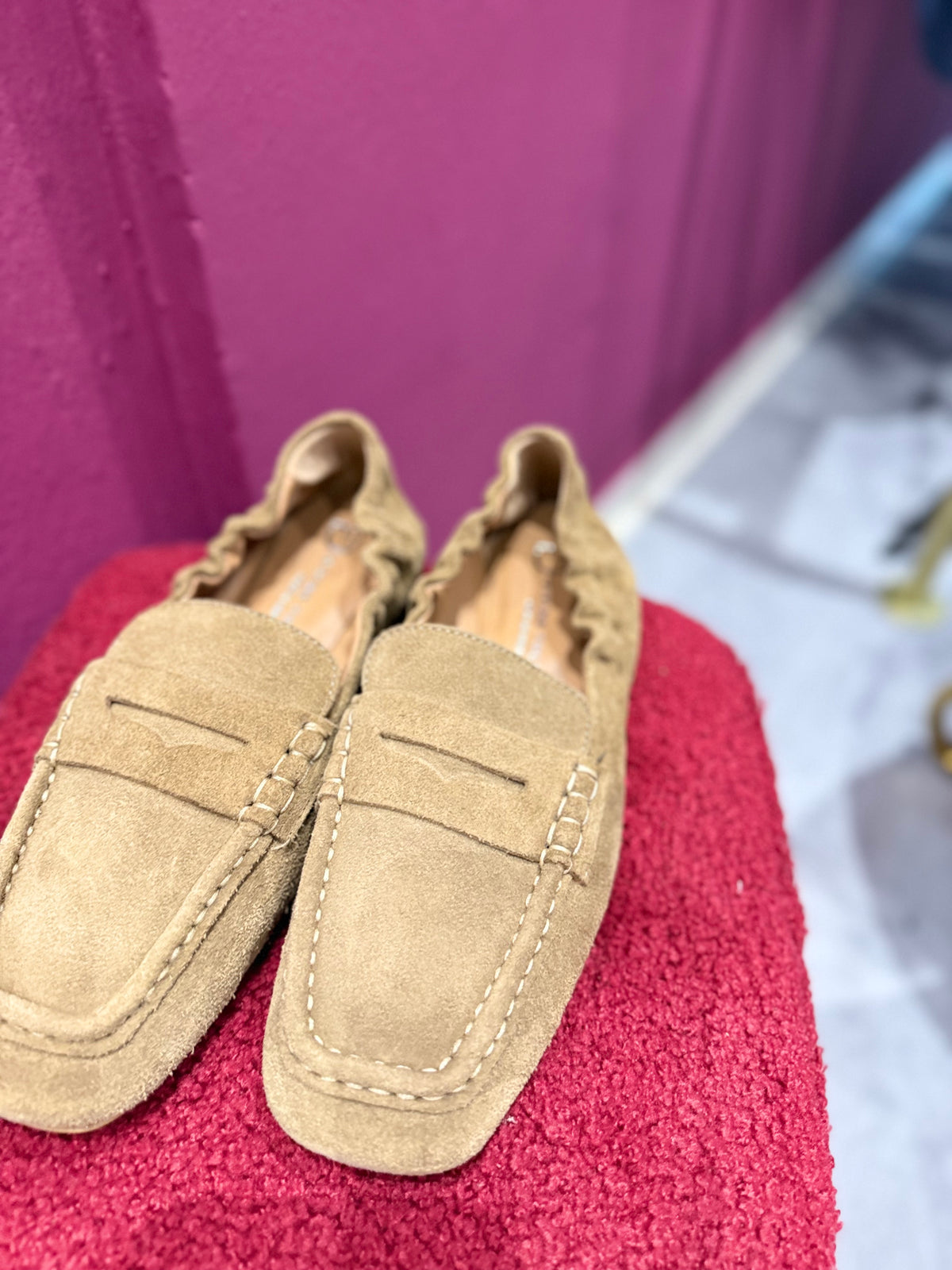 Mocassino Camoscio Beige DIVINE FOLLIE