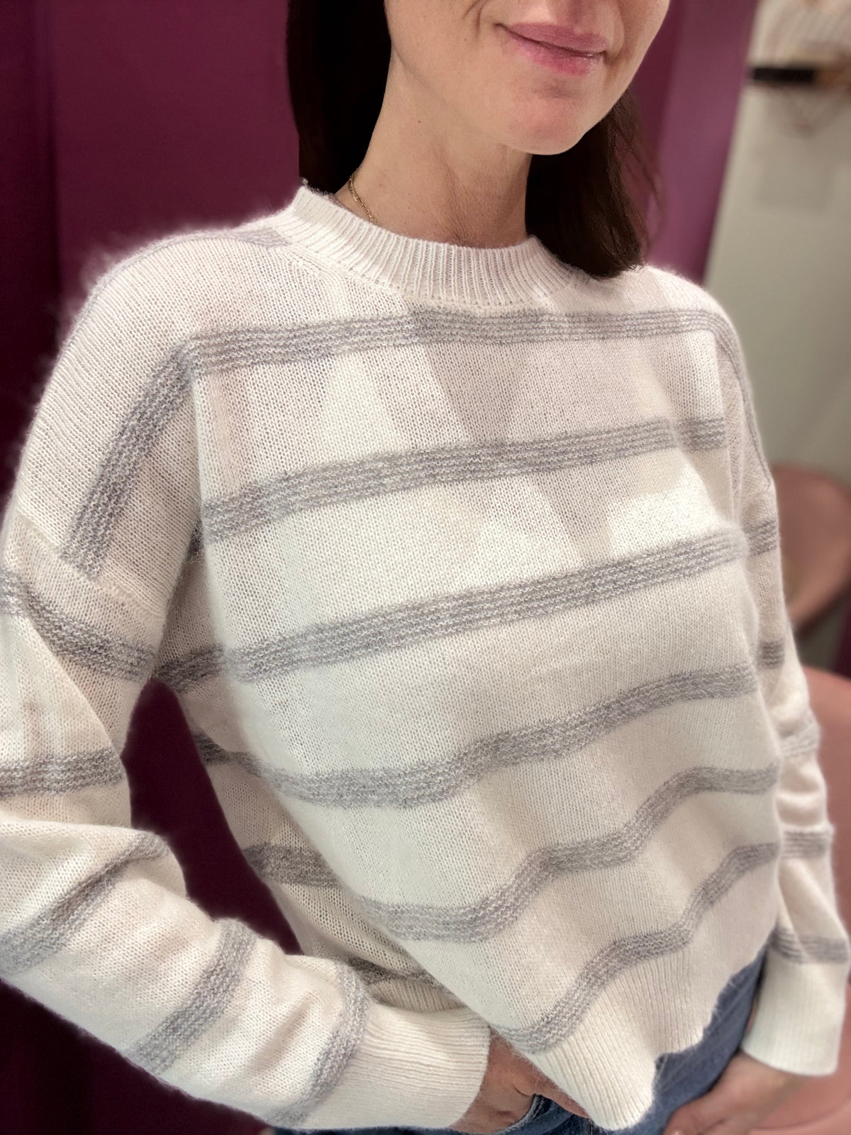 Maglia Racoon Grigio e Bianco ART LOVE PARIS