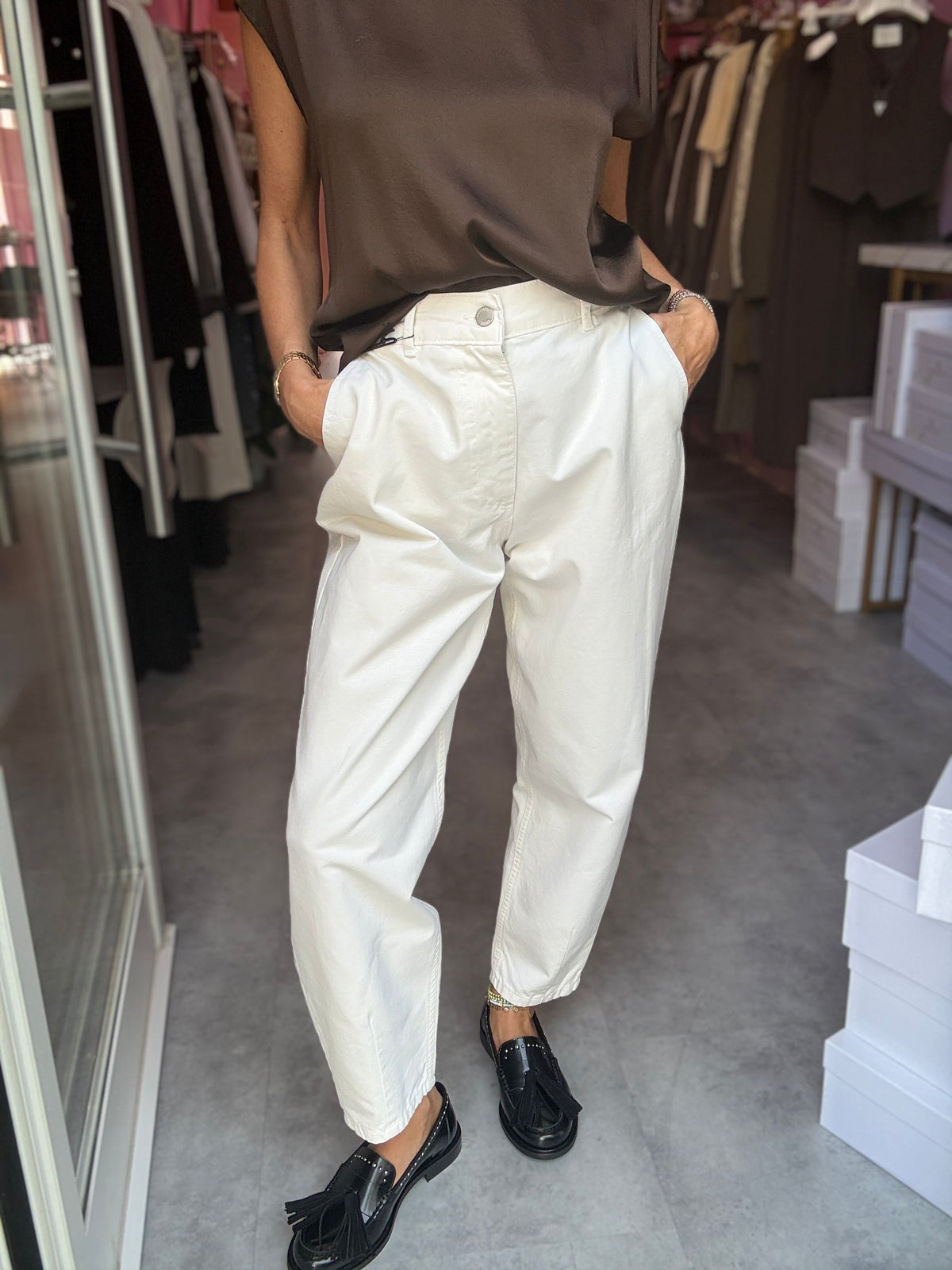 Pantalone Chino Bianco