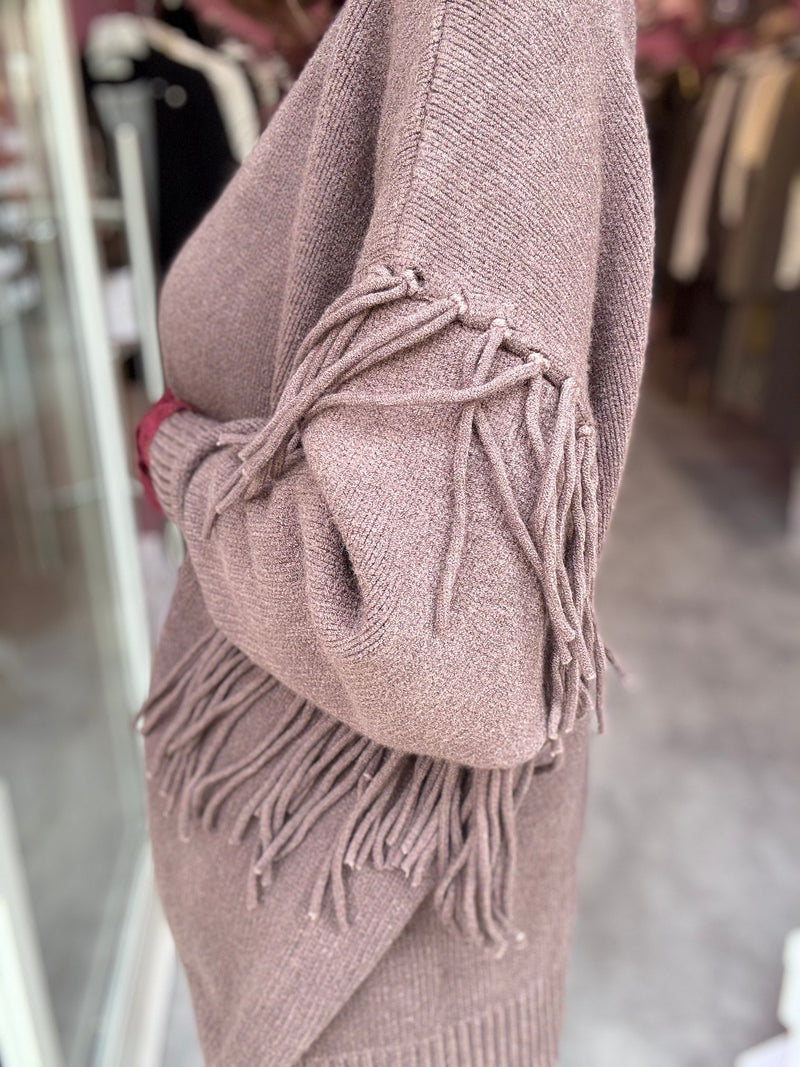 Cardigan Frange Cioccolato