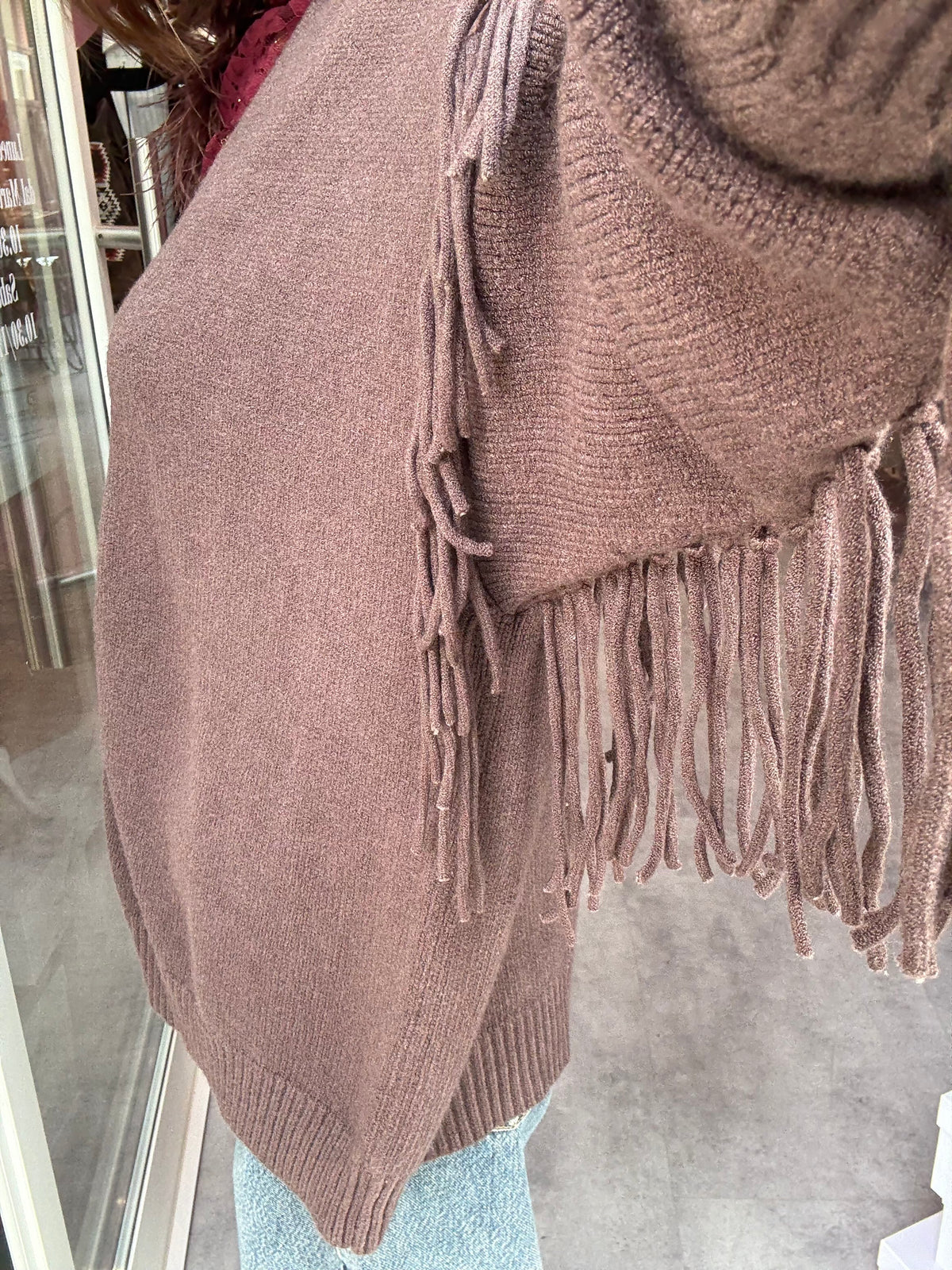 Cardigan Frange Cioccolato