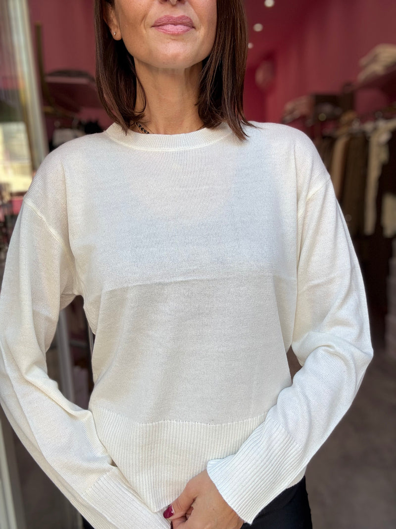 Maglia Crema Leggera Lana