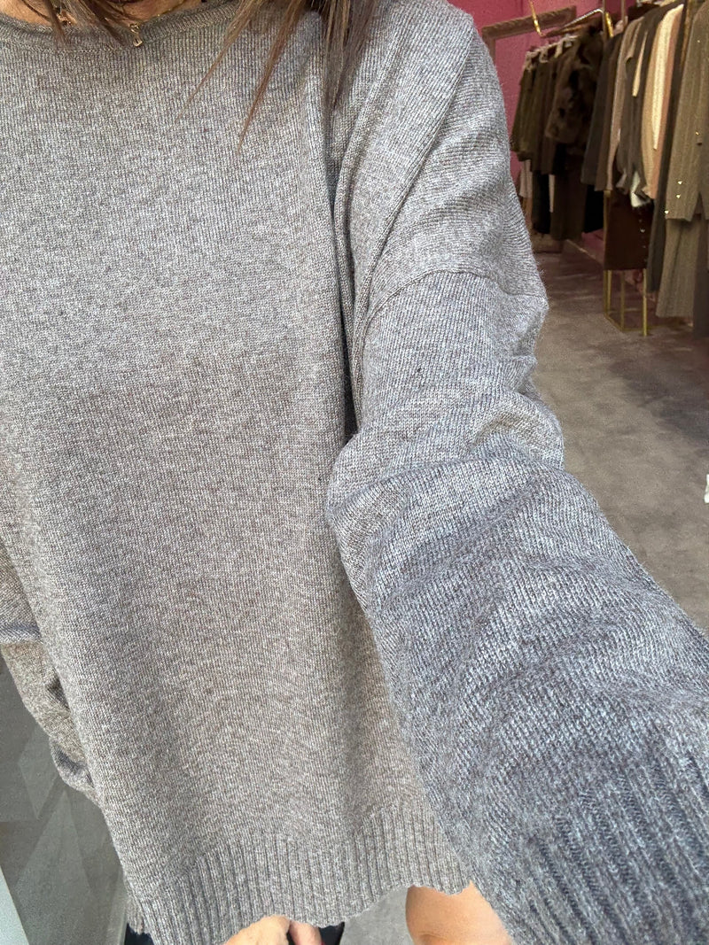 Maglia Collo Alto Moro Melange