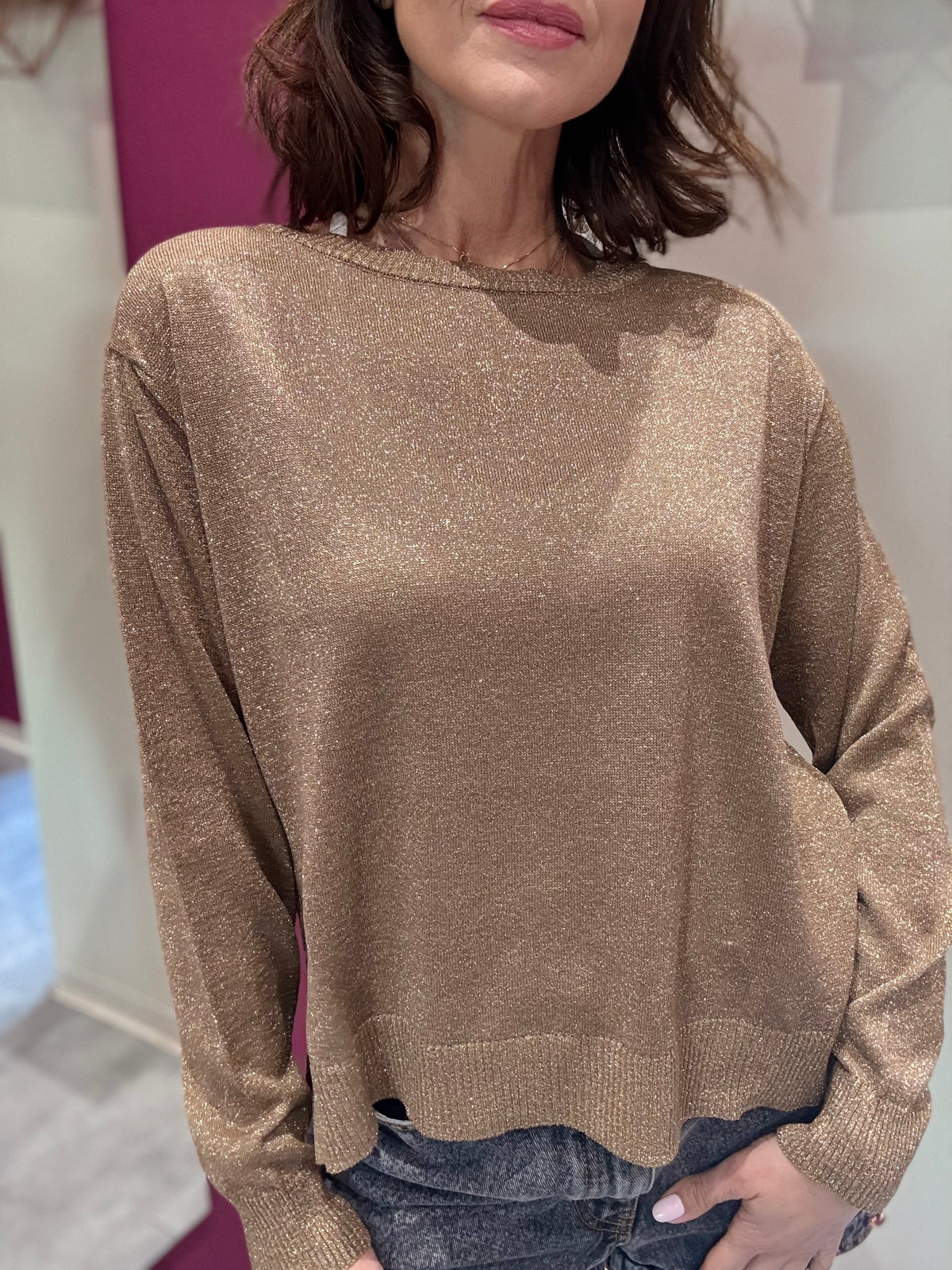 T-SHIRT LUREX ORO PHILIA LOFT