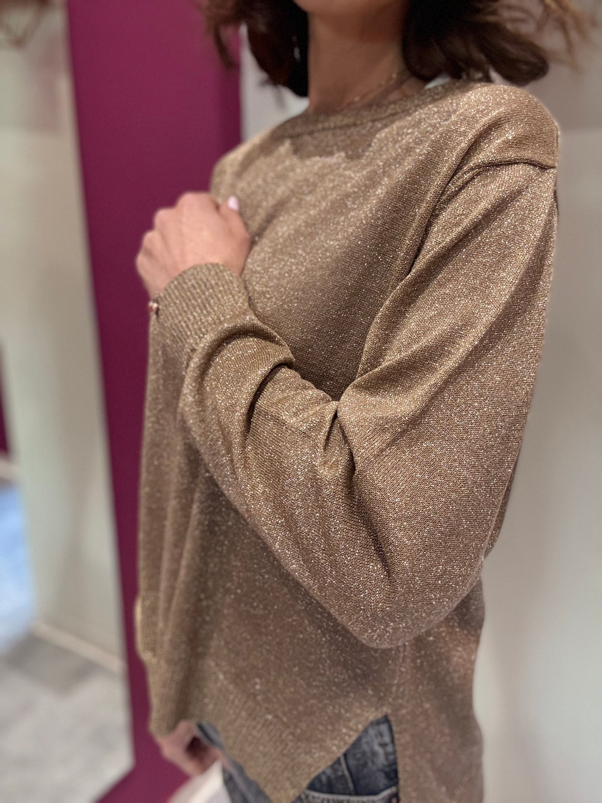 T-SHIRT LUREX ORO PHILIA LOFT