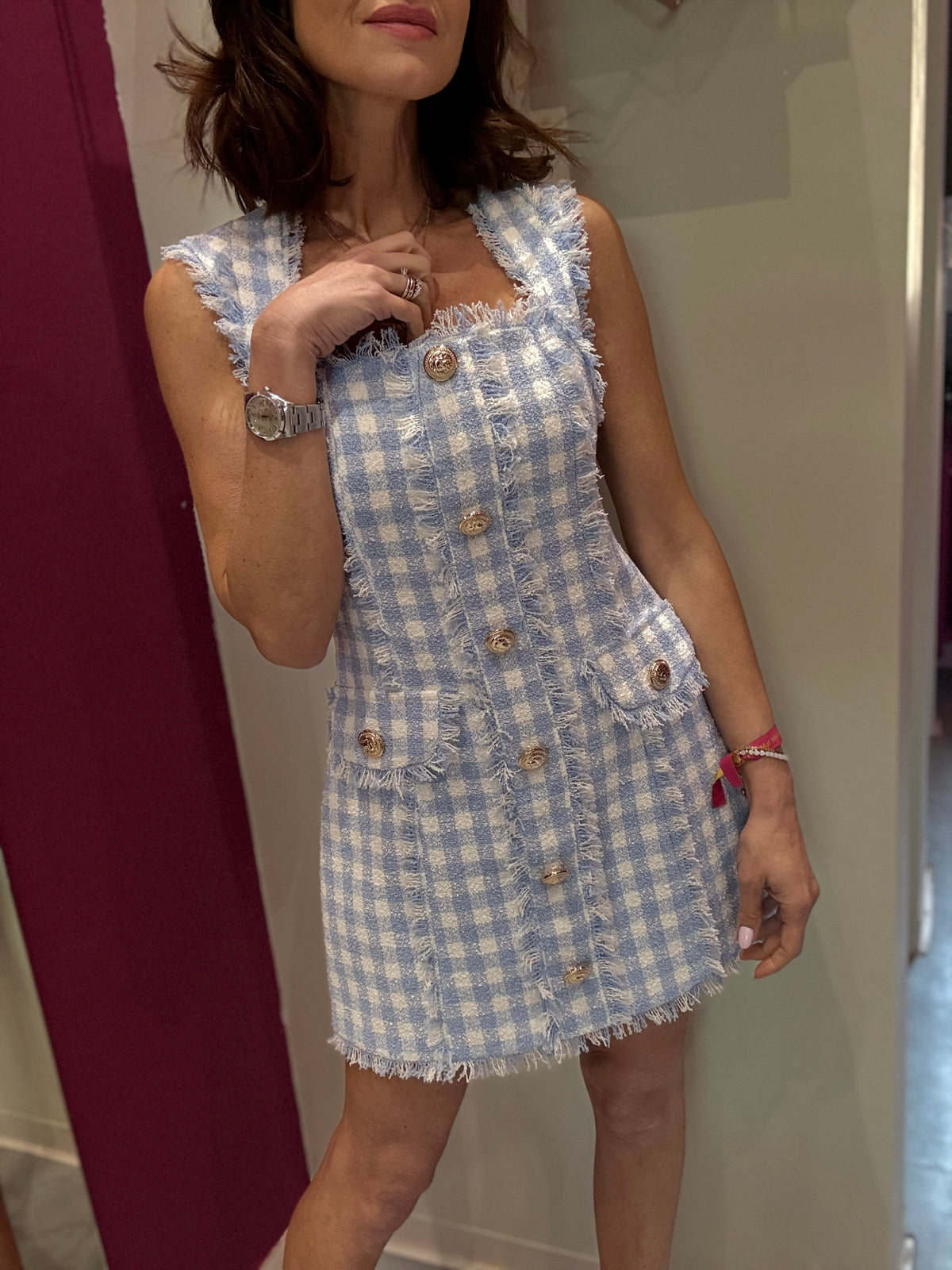 Abitino Zubiena Tweed Azzurro & Bianco ODI ODI